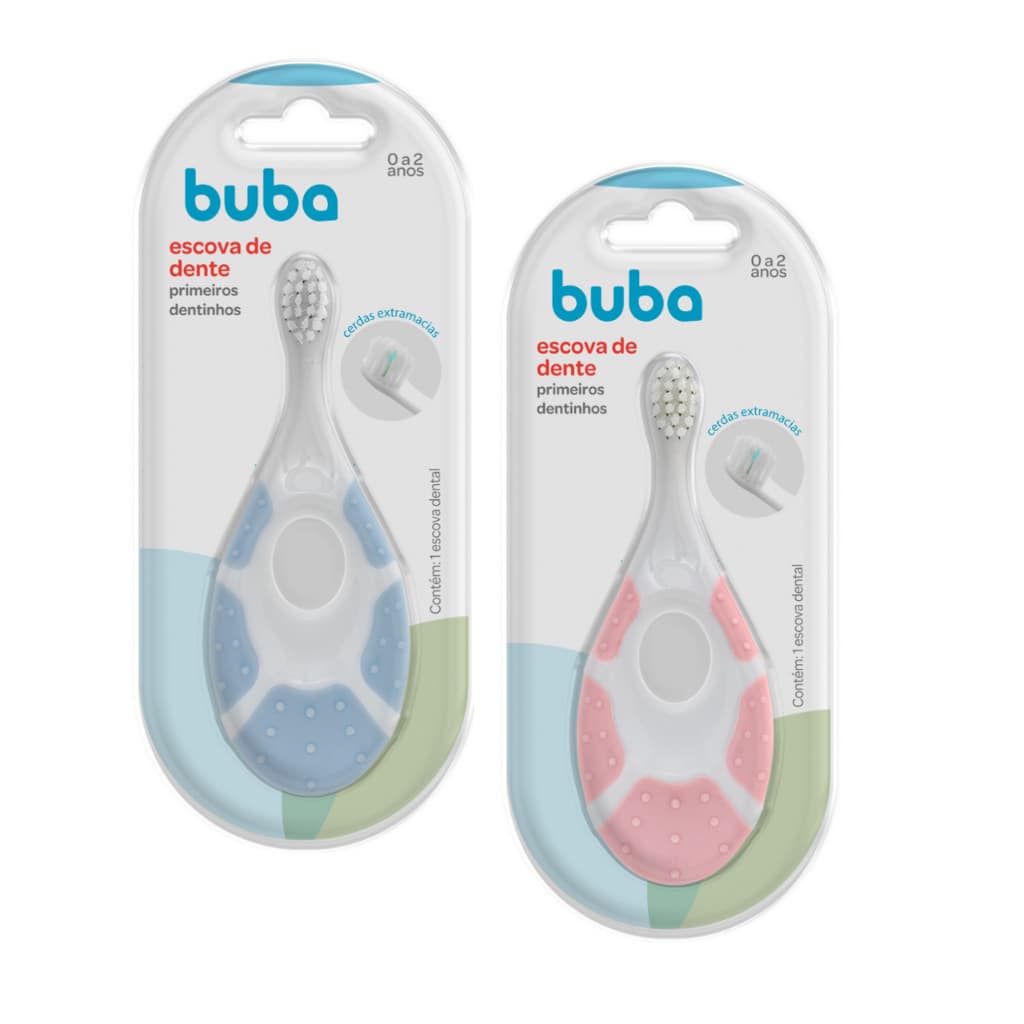 Escova de dente Bebe Infantil Buba Primeiros Dentinhos