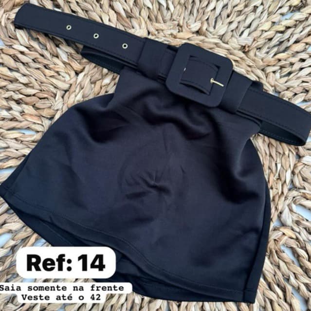 short saia oncinha estampado malha suplex cinto removível