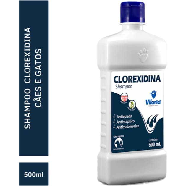 SHAMPOO DE CLOREXIDINA 500ML PARA CÃES E GATOS WORD VETERINARIA