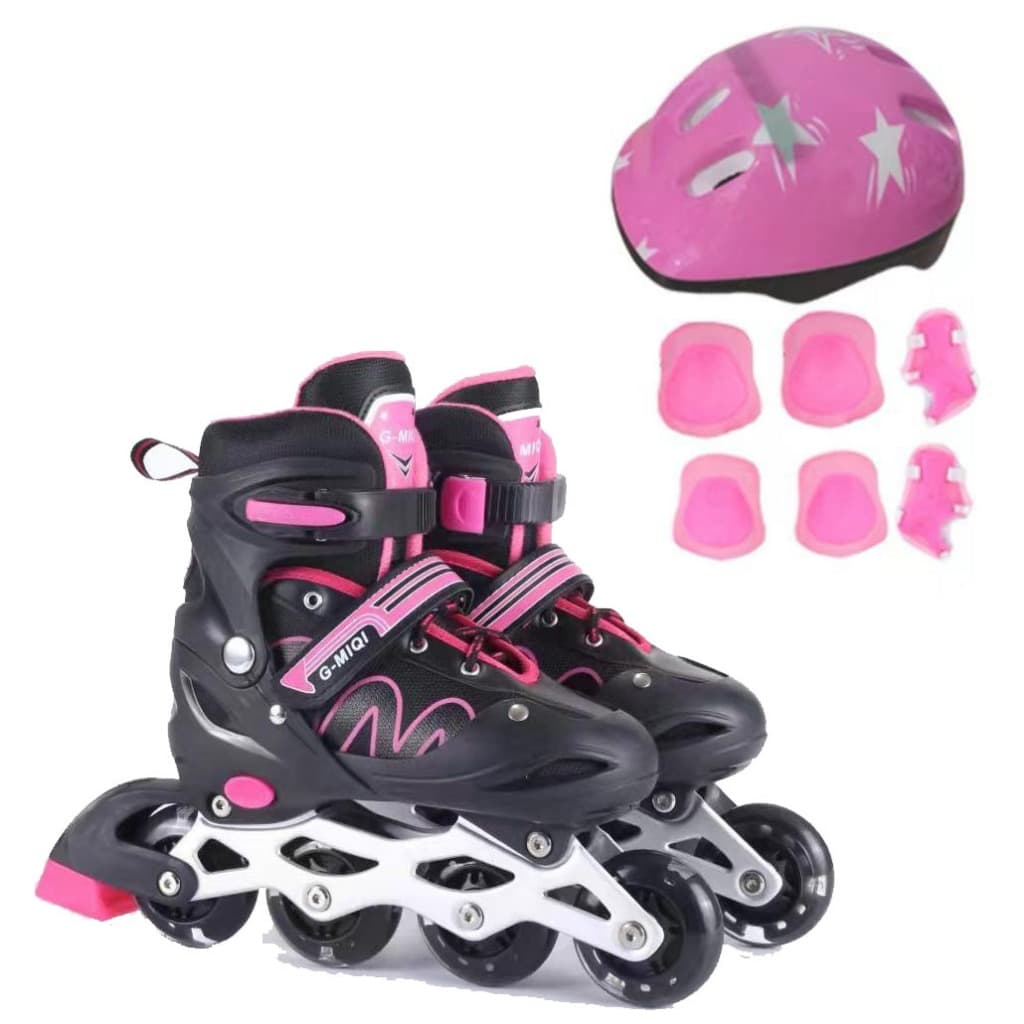 Patins Infantil 4 Rodas Roller Inline + Protecao Menina Menino Promocao 2025 Novo