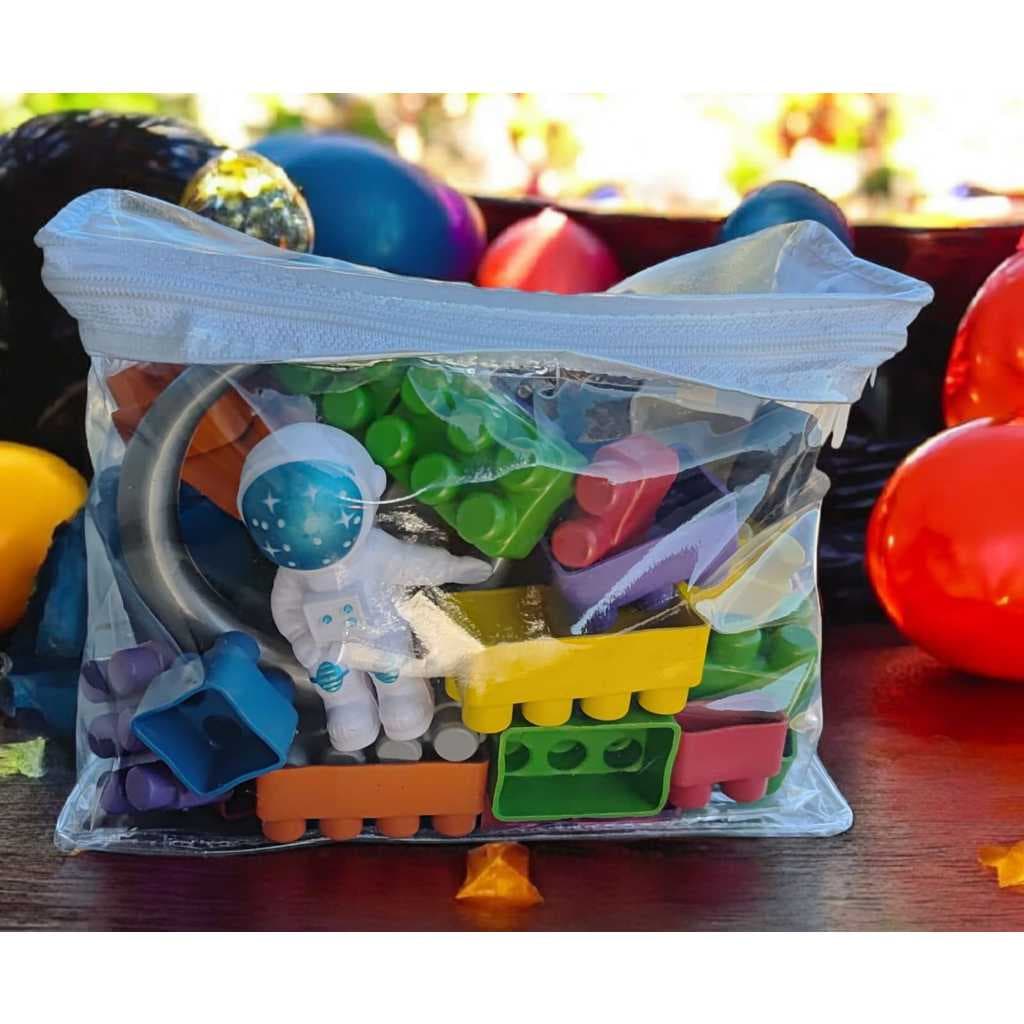 🔥 Kit c/ 20 - Necessaires Transparente c/ Zíper Branco – Brinde, Festa, Lembrança, Atacado, Revenda Organizador Multiuso