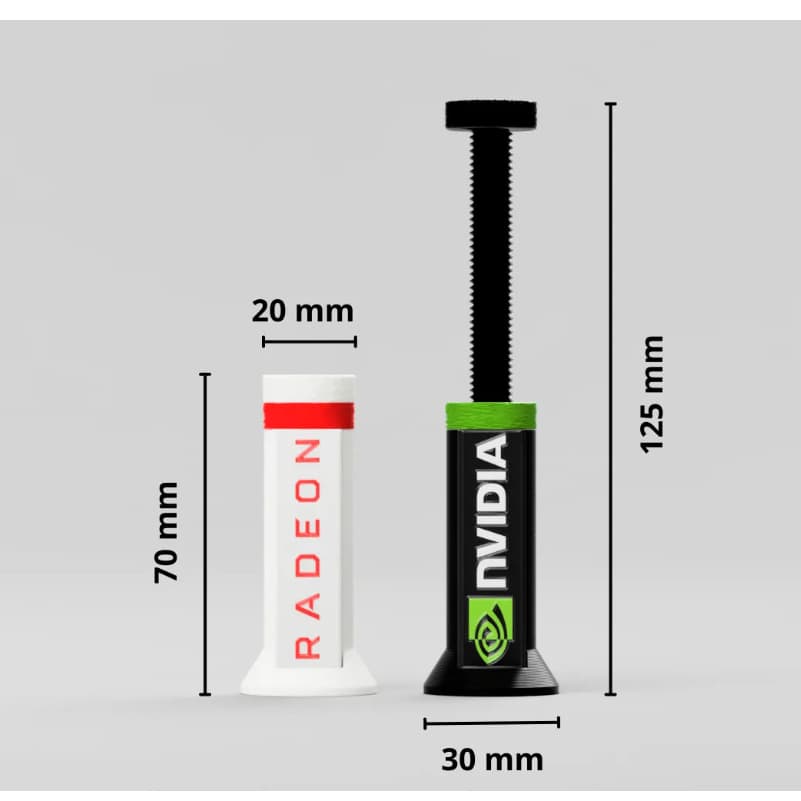 Suporte para Placa de Vídeo GPU Ajustável Radeon Nvidea Preto Branco Universal Ajuste Altura