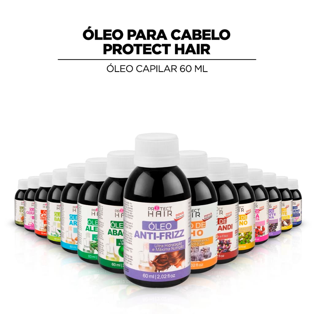 Óleo vegetal capilar Protect Hair 60 ml para umectação hidratação nutrição e reconstrução do cabelo
