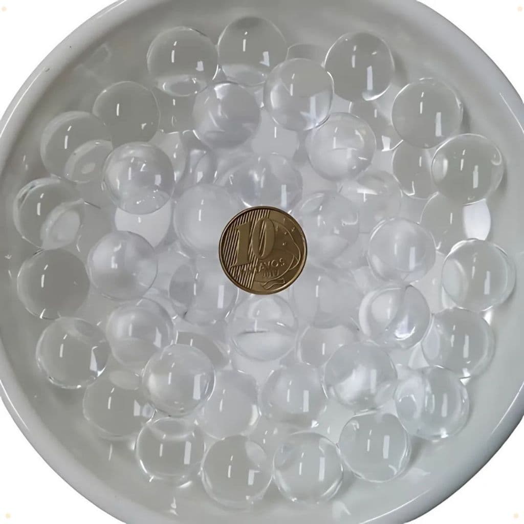 Bolinhas Gel Transparente Cresce Água Grandes Rende 3 Litros