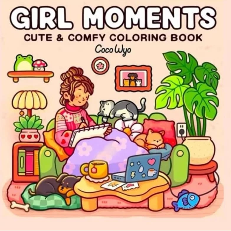 Livro de colorir GIRLS MOMENTS VOL 1