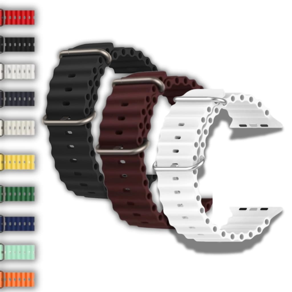 KIT 3 PULSEIRA PARA SMARTWATCH APPLE SMART WATCH PRO ULTRA OCEANO 42MM 44MM 45MM 47MM 49MM