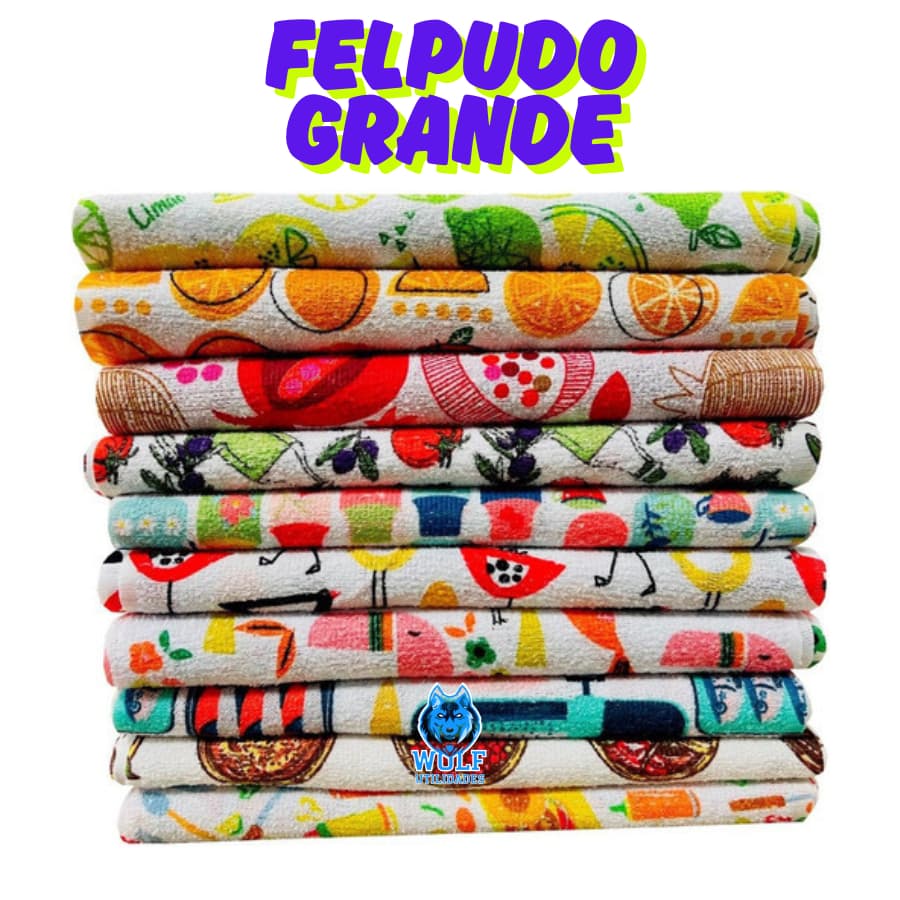 Kit 10 Pano De Prato GRANDE Atoalhado Felpudo em Algodao 42x60cm