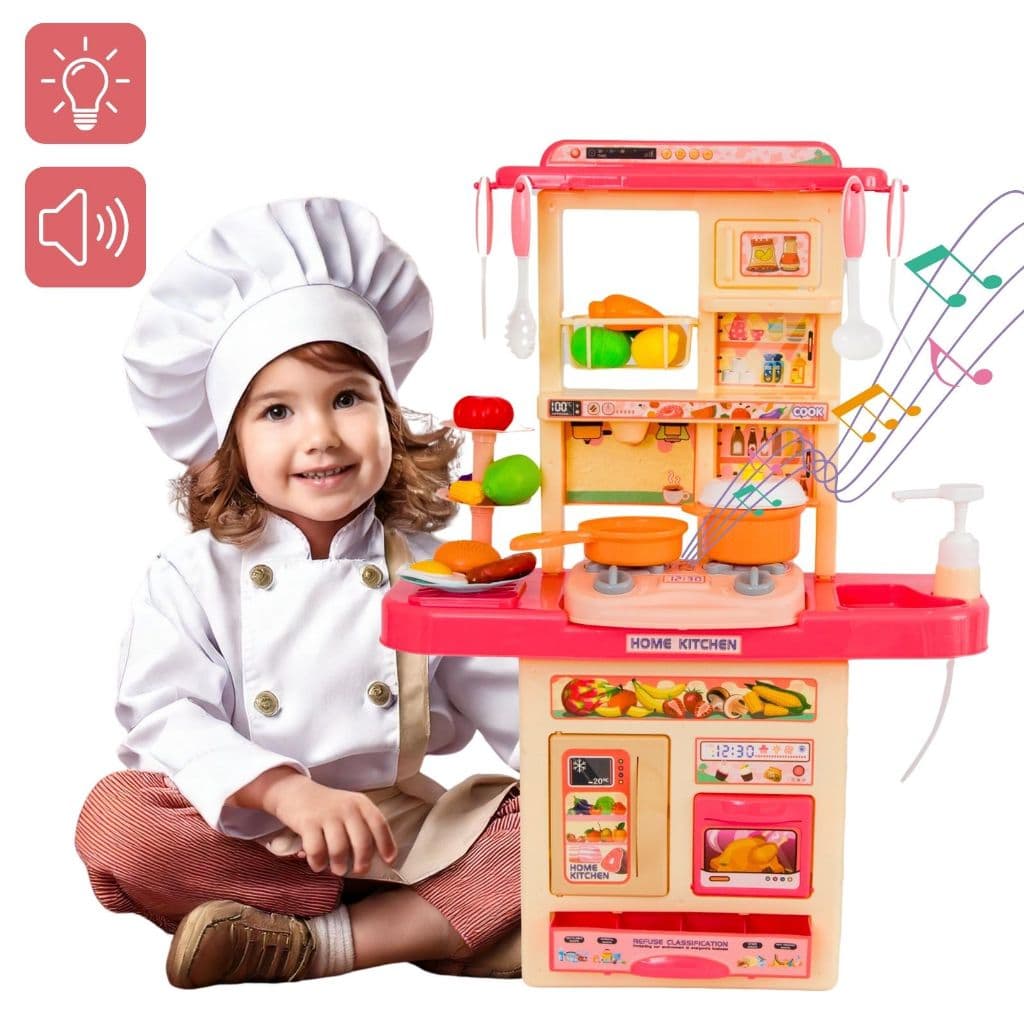 Kit Cozinha De Brinquedo Completa Infantil Sai Água E Som