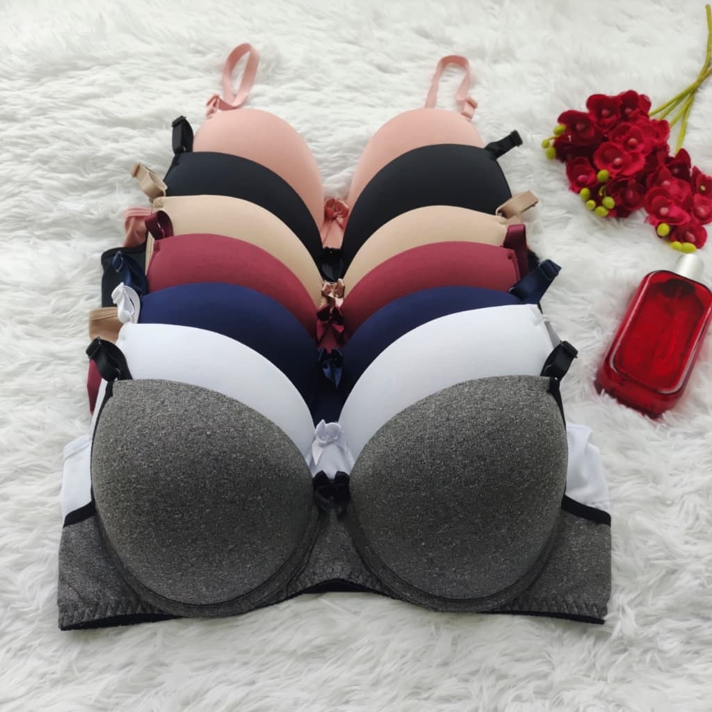 PROMOCAO Kit 3 Sutiã Básico Com Bojo Com Aro Alça com Regulagem July Soutien Sutian