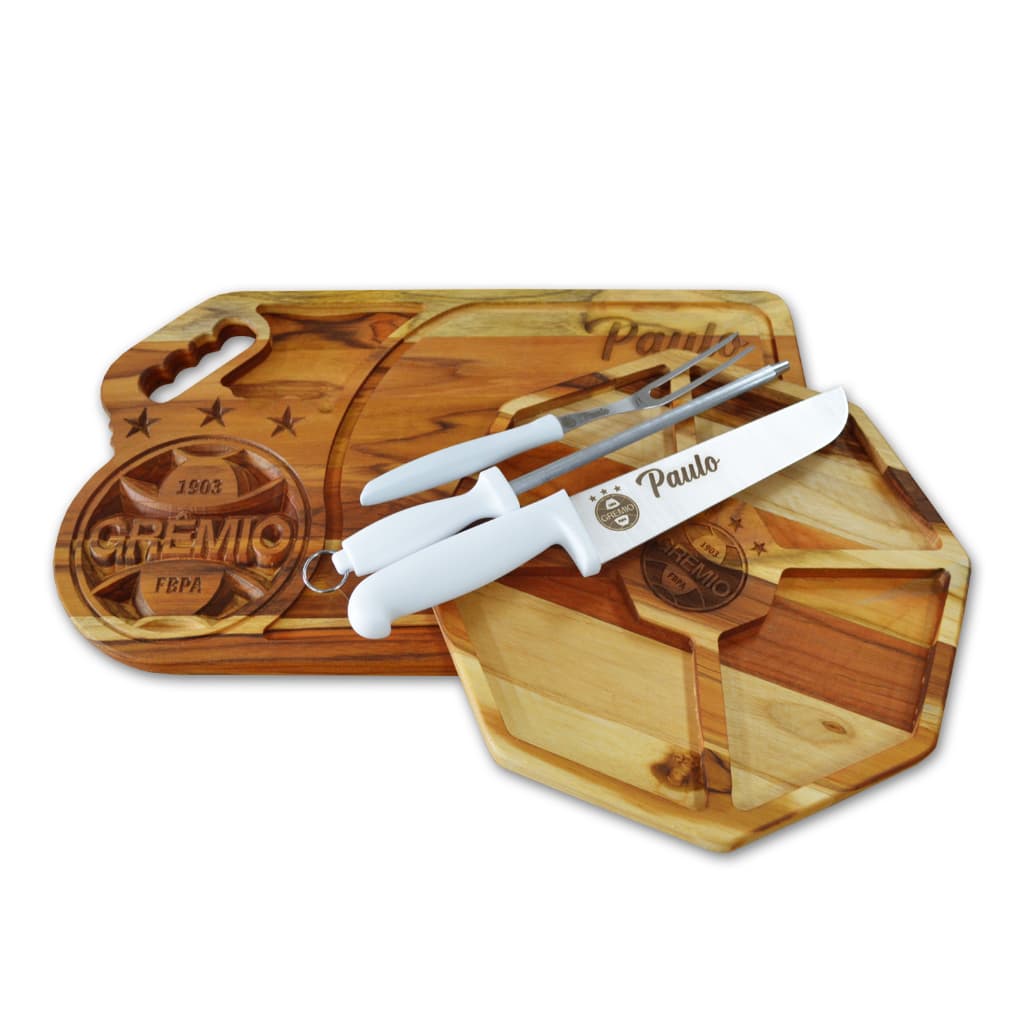 Kit Churrasco Completo 5 pçs Personalizado Time Nome Logo Empresa