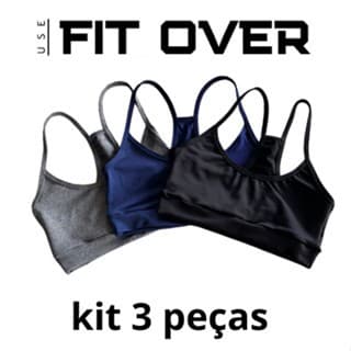 Kit 3 tops fitness básico - alcinha - nadador - suplex - academia - crossfit - treino