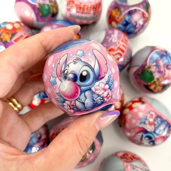 10/20/30/40 Capsula Criaturinha Azul e turminha 2 polegadas - Envelopada