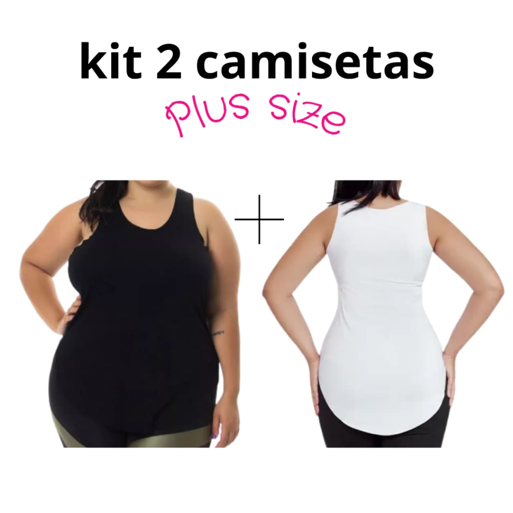 kit 2 camisetas tapa bumbum PLUS SIZE básica crossfit academia beach tennis uv50+
