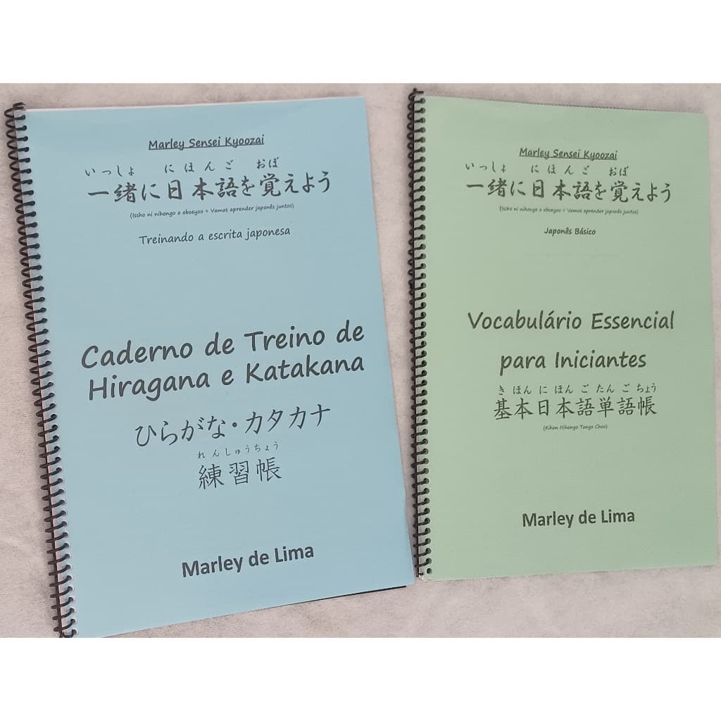 Kit Livros Japonês 1: 1 Hiragana e Katakana + 1 Vocabulário Essencial