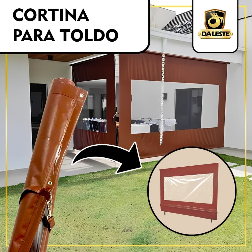 Lona Para Toldo Portão Cobertura Cortina Impermeável Dupla Face Com 140cm de Largura Alta Qualidade