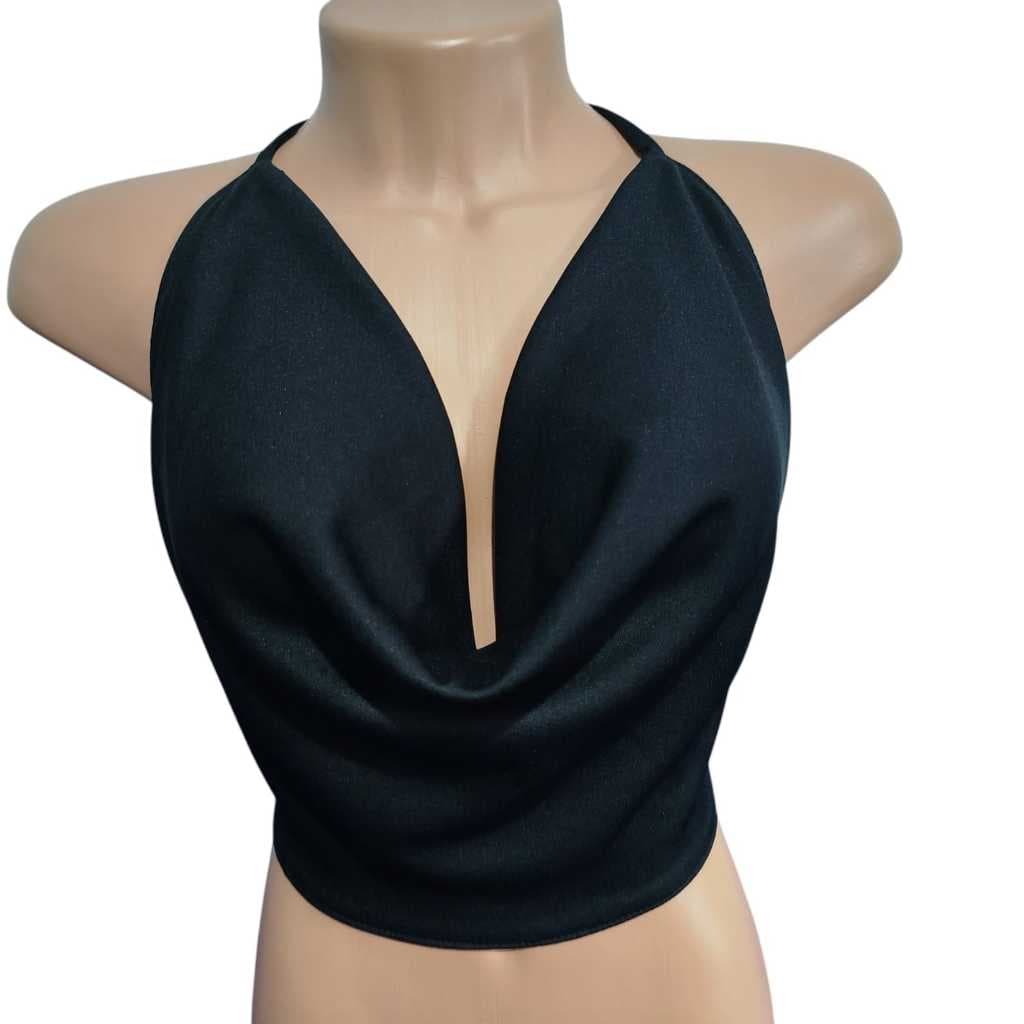 Blusa Feminina Gola Boba Retangular Decote Gringa Frente Única - Várias cores e Tamanhos