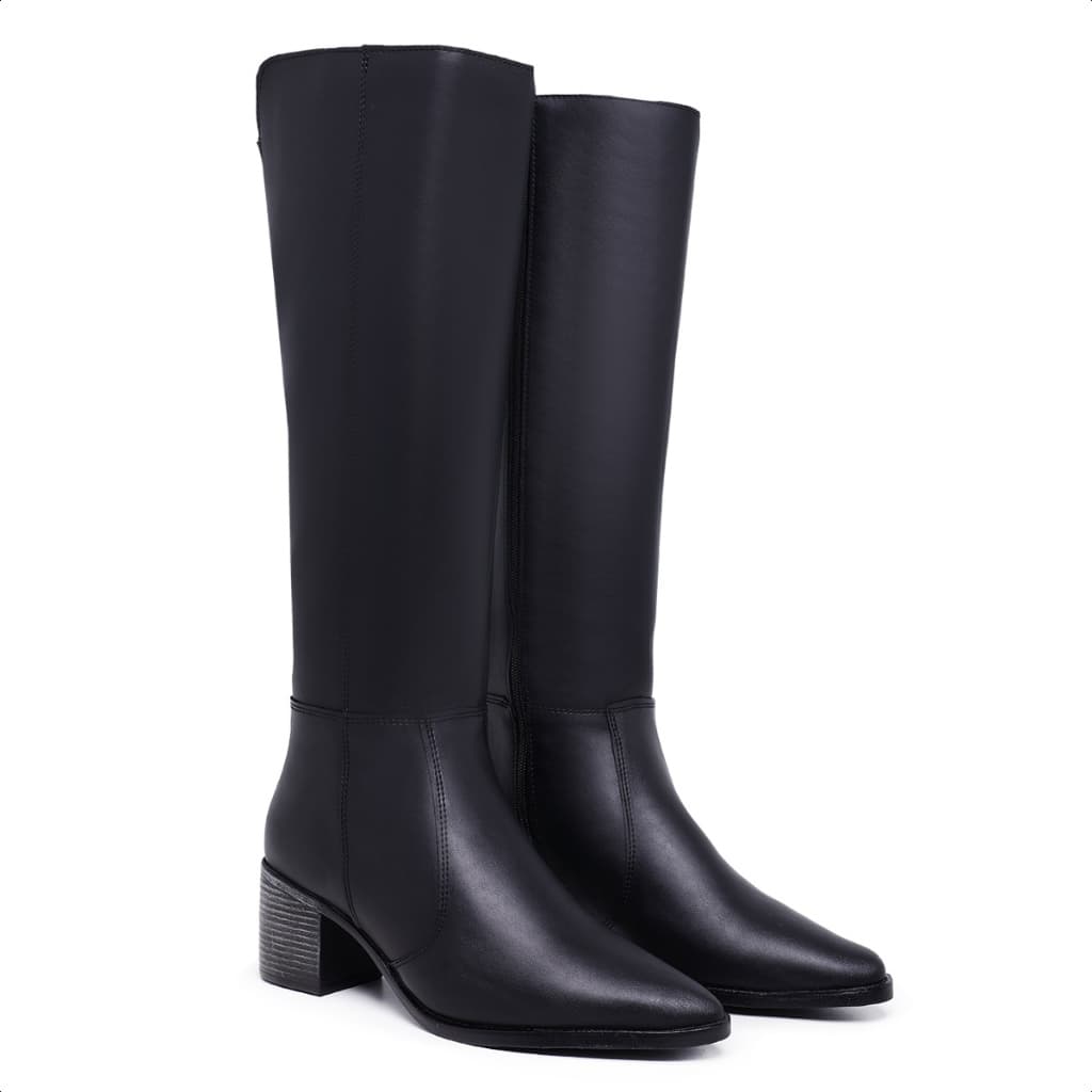 Bota Bico Fino Feminina Cano Alto Inverno Exclusiva Improvizzo