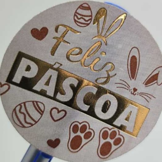 Etiqueta Para Páscoa +9 Modelos Exclusivos Variados Adesivo Redondo 4cm
