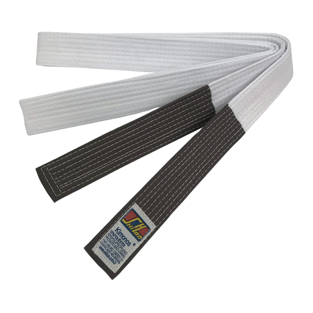 Faixa Branca Ponta  Cinza Judô Shihan Infantil