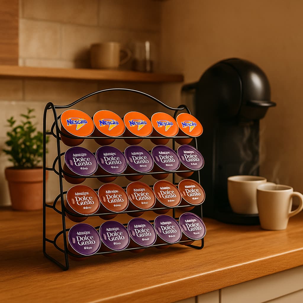 Suporte Porta 40 Cápsulas De Café Cafeteira Dolce Gusto Aço Preto