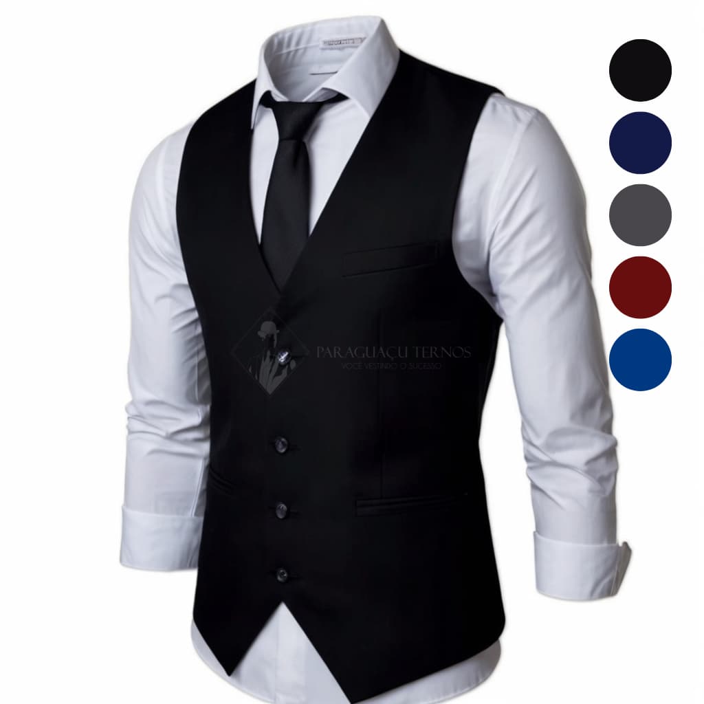 Super Colete Social Slim Fit + 5 Cores Ajustável nas Costas + Promoção de Atacado