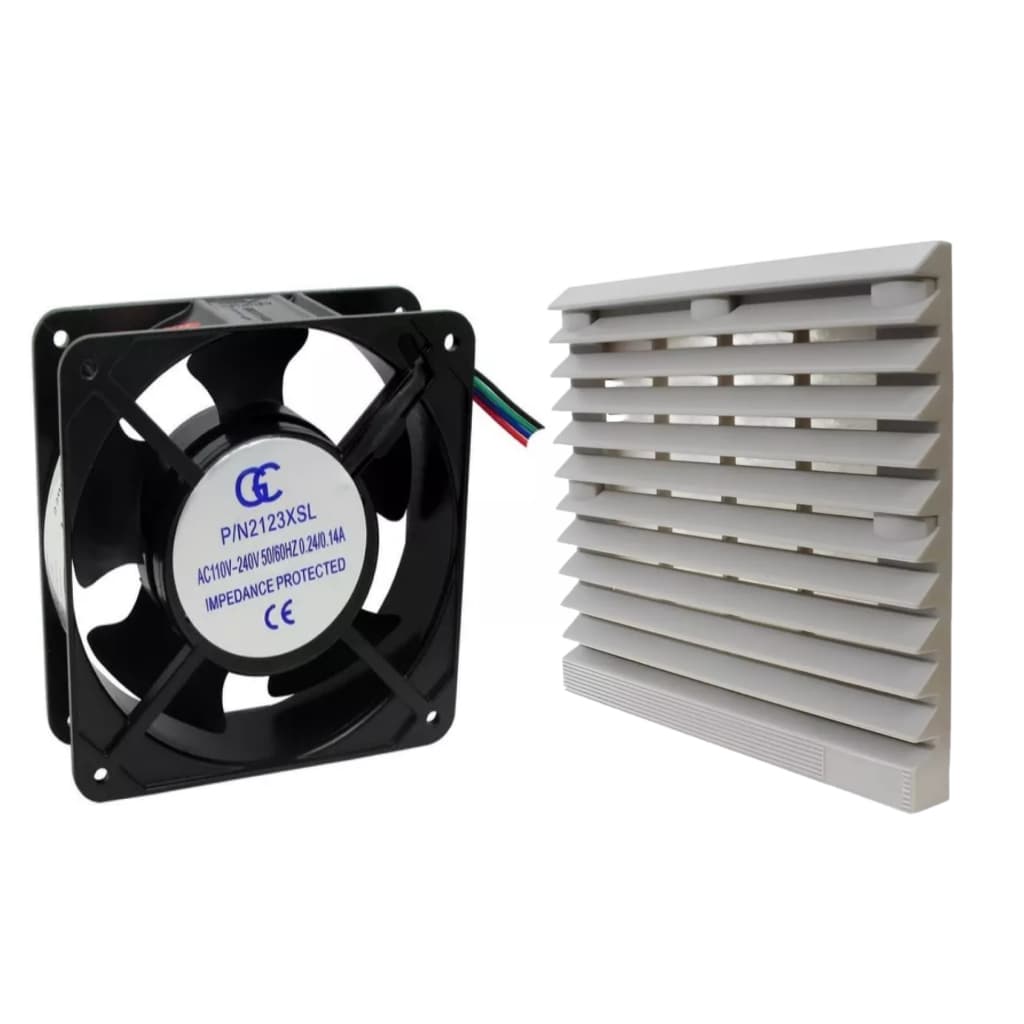 Ventilador Cooler E Grade Plástica Com Filtro 120x120mm Bivolt