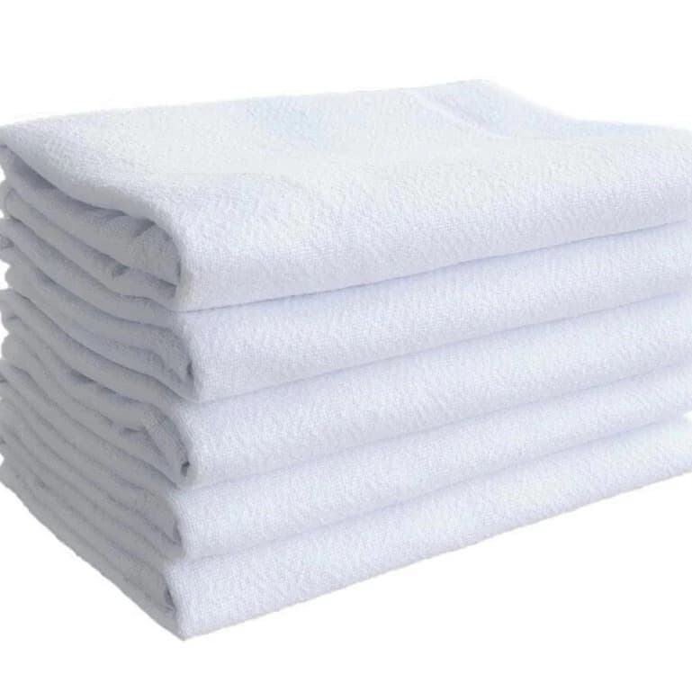 5 Panos de Chão Alvejado Gigante Saco Duplo 100% Algodão