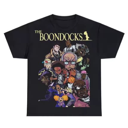 Camiseta Estampa Adulto/Infantil Lançamento Unissex Em Algodão boondocks