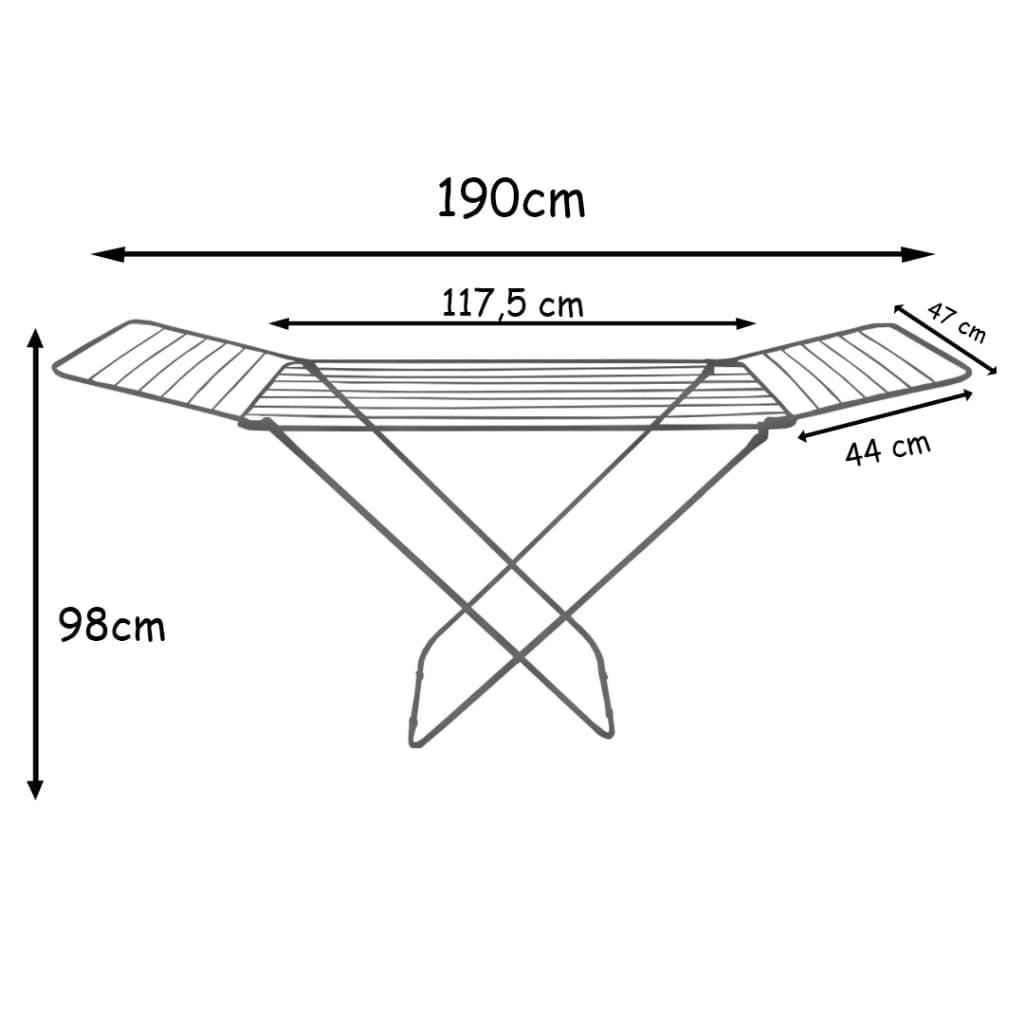 Varal de Chão Com Abas Slim em Aço Reforçado Branco - STORE
