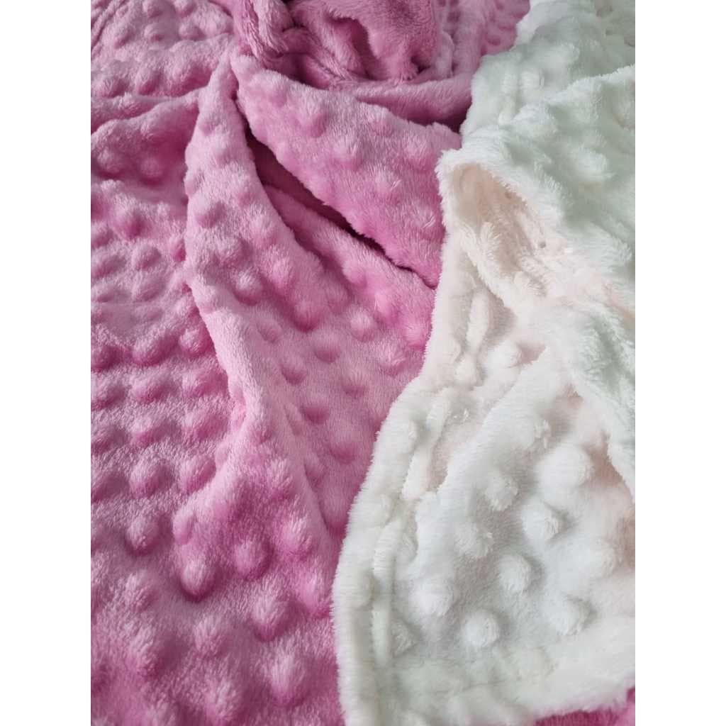 2 Mantas para Bebe Bolha Pipoquinha Cobertor Menina Menino Mantinha Maternidade Frio 100x80 cm