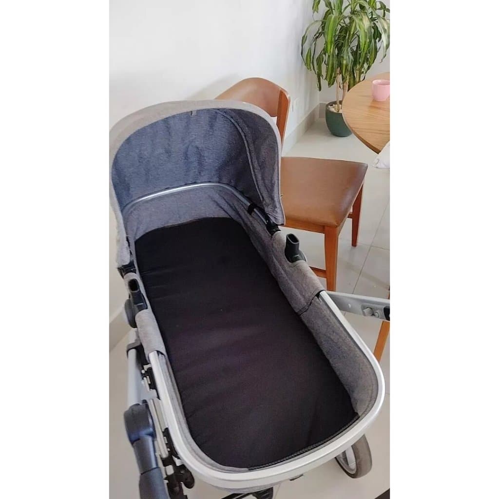 Colchão Carrinho Moises Colchonete Fronha 100% Algodão Menino Menina Neutro Confortável