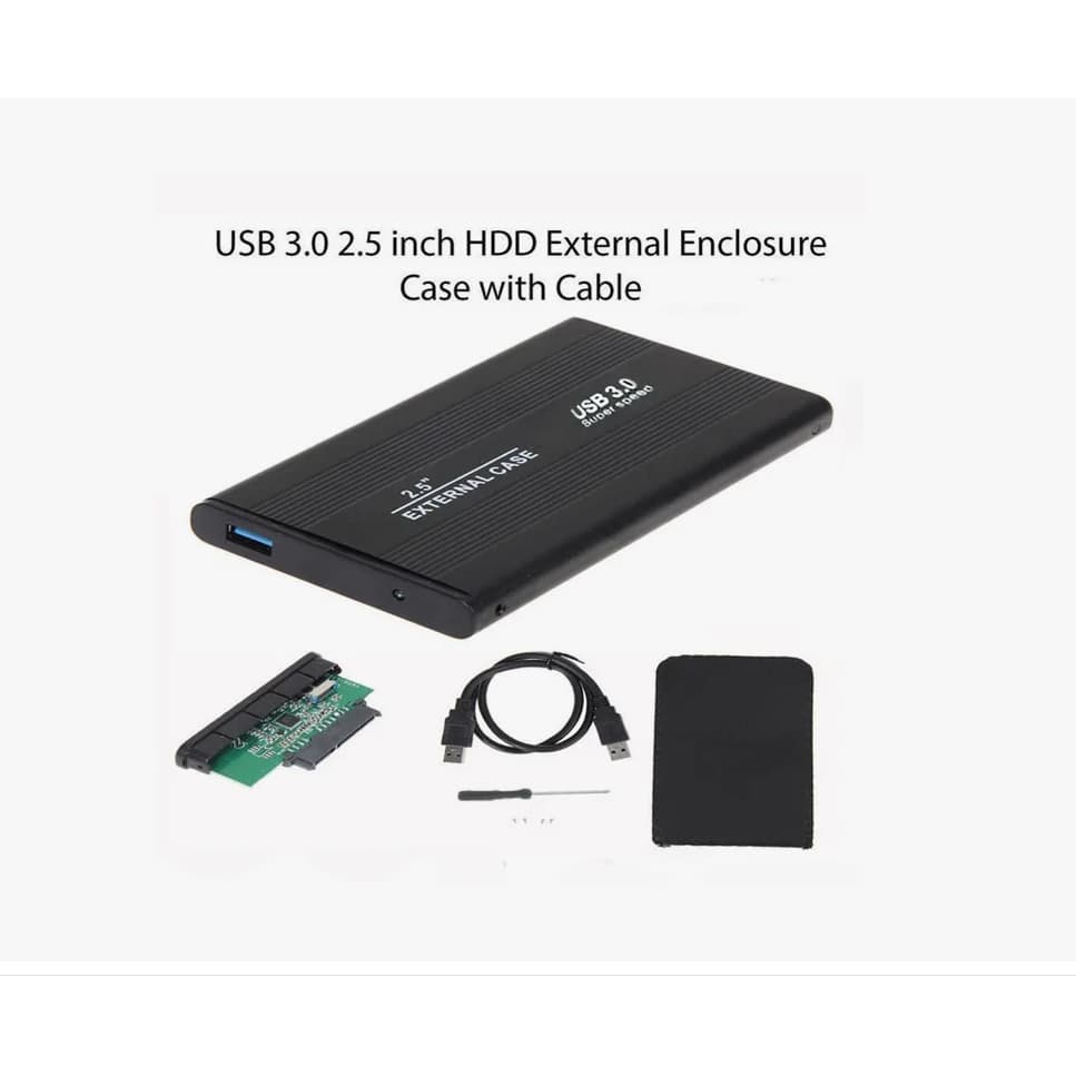 Case externo HD alumínio velocidade USB3.0 fácil expansão de armazenamento 2,5" P/Notebook Xbox Ps4