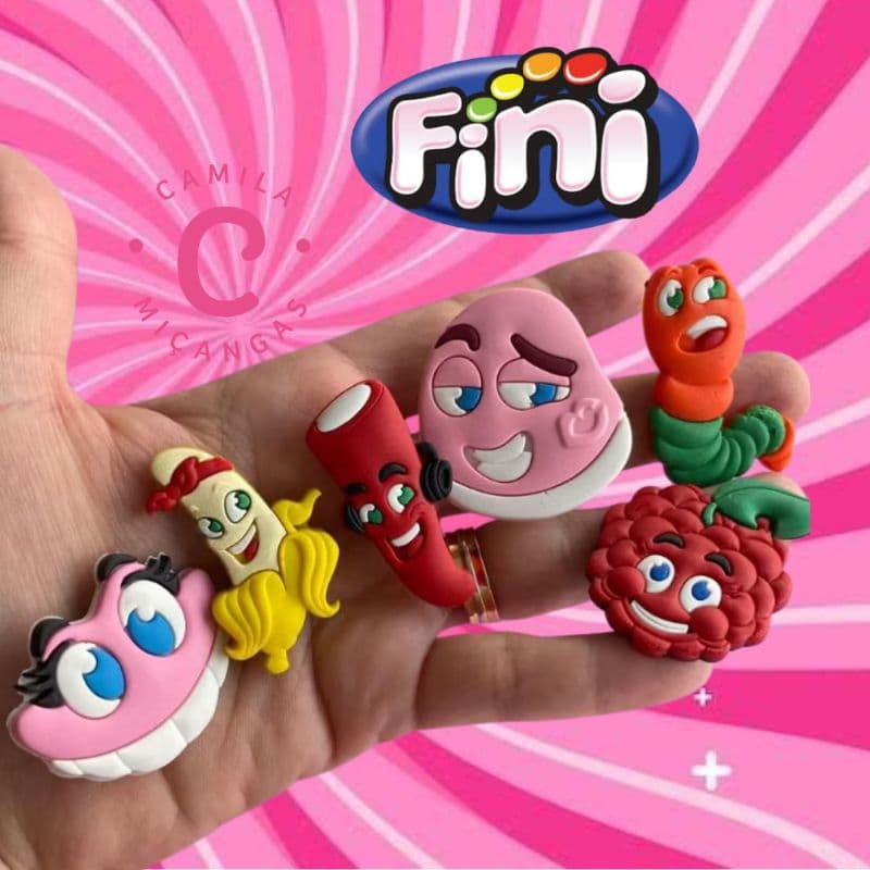 Aplique Emborrachado Coleção Fini Bala Kit com 7/14 peças