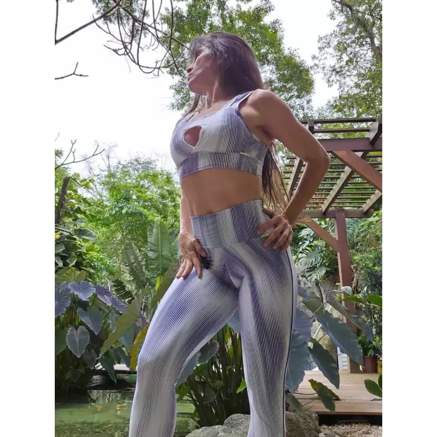 CONJUNTO ENERGY BLUE LEGGING LINEAR COMUM E TOP FELICI EXCLUSIVO