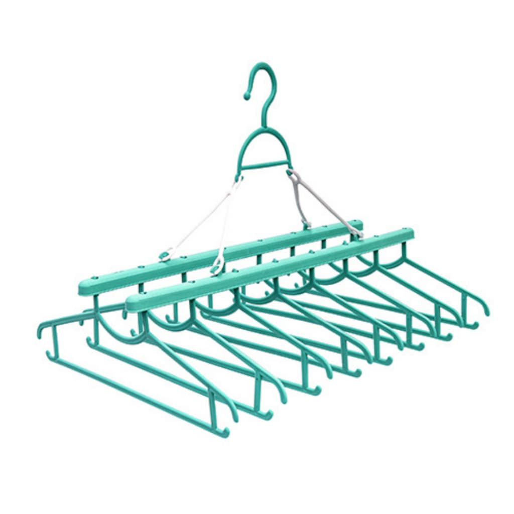 Varal Dobrável Cabideiro AmpePlast com 8 Cabides Reforçados Multiuso para Roupas e Lavanderia