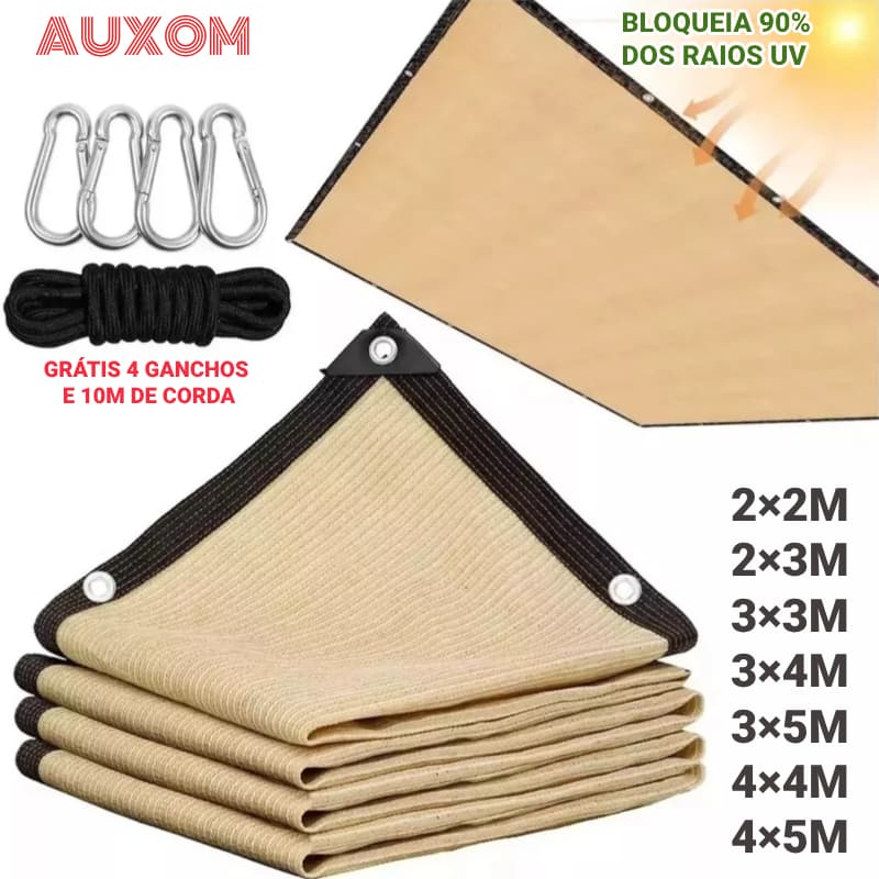 4x5m Tela Sombreamento de TAM.GRANDE para Garagem e Piscina,Bloqueia 90% dos raios UV e Instalação Rápida Toldo Sombrite
