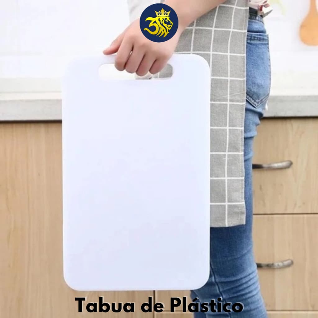 Tábua Corte Carne Branca Plástico 40x25cm Cozinha Legumes Frutas Higiênica Multiuso PVC