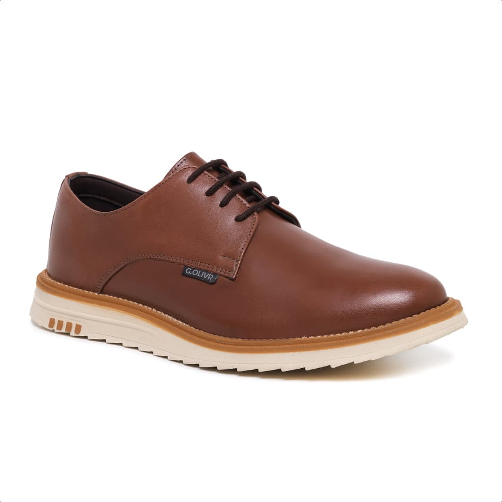 Sapato Derby Masculino Palmilha Gel Social Couro Esporte Fino Premium Oxford