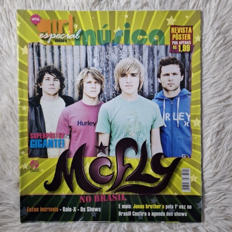 Revista/poster McFly - Uma Girl Especial