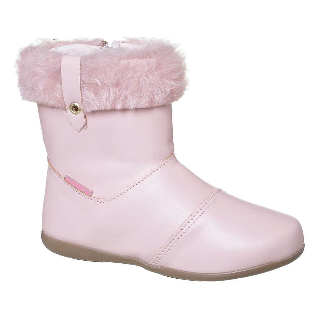 Bota Coturno Feminino Infantil Bota Infantil Menina Tratorada Bota Com Pelinhos