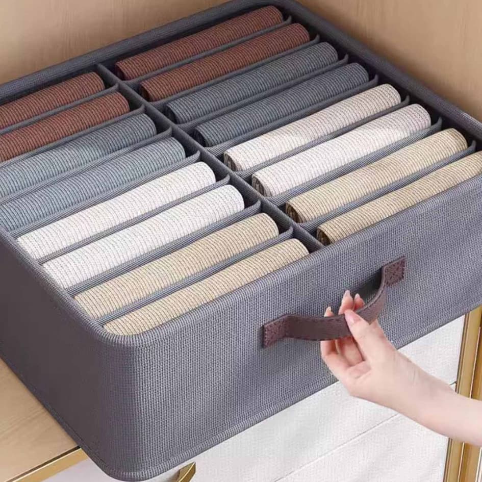 Organizador de Gaveta Roupas Íntimas Com 14 Divisórias Meias Jeans Camisas Dobrável