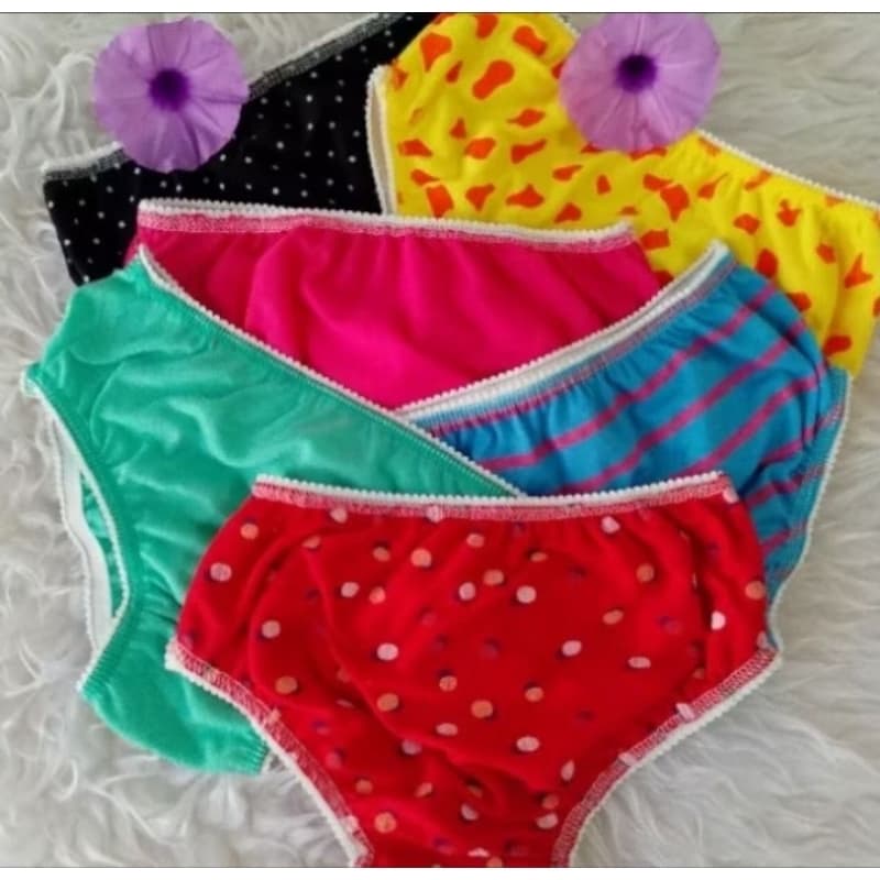 kit 10 calcinhas infantil de algodão com forro do P ao GG