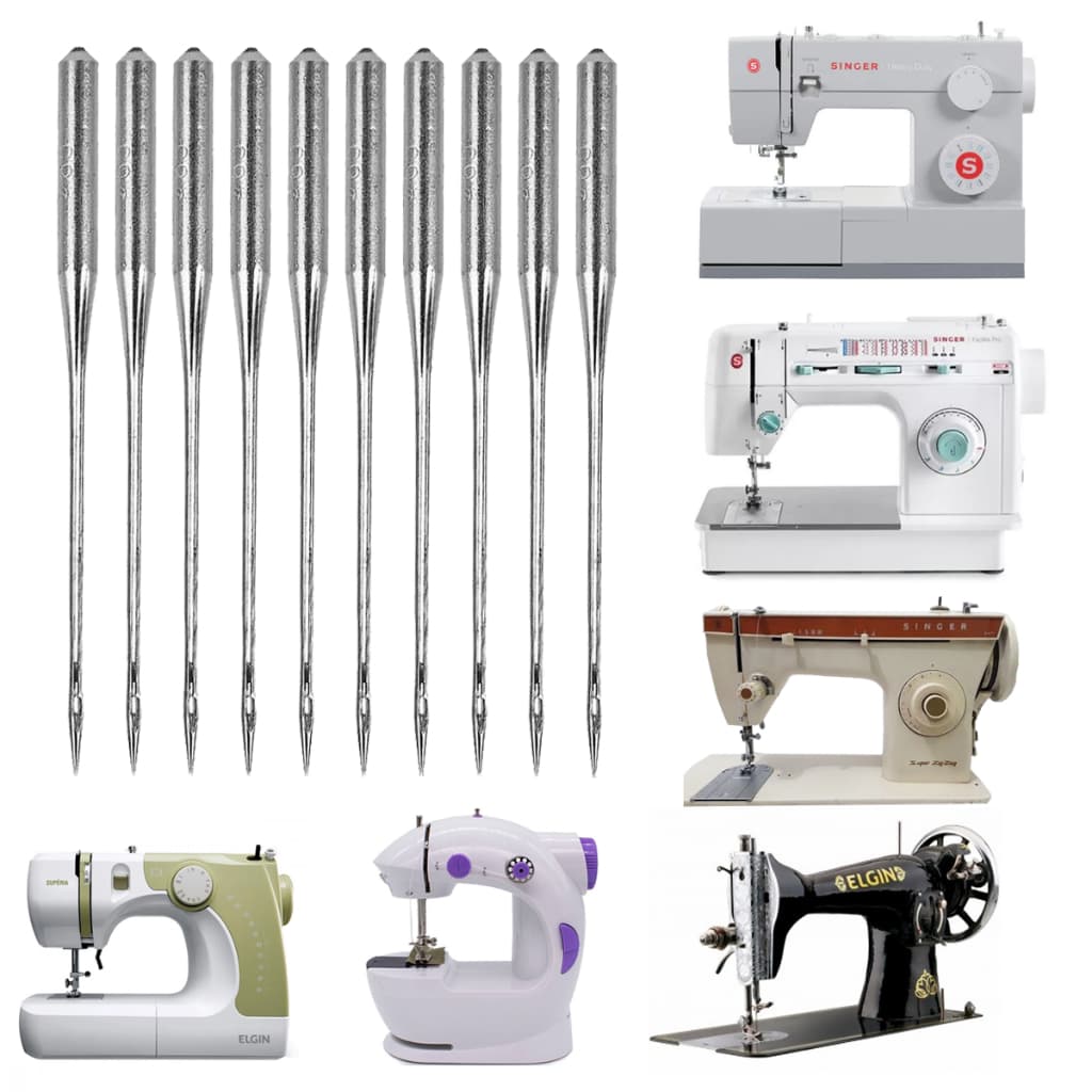 Agulha Para Maquina Domestica Caseira Singer 11, 12, 14, 16 e 18
