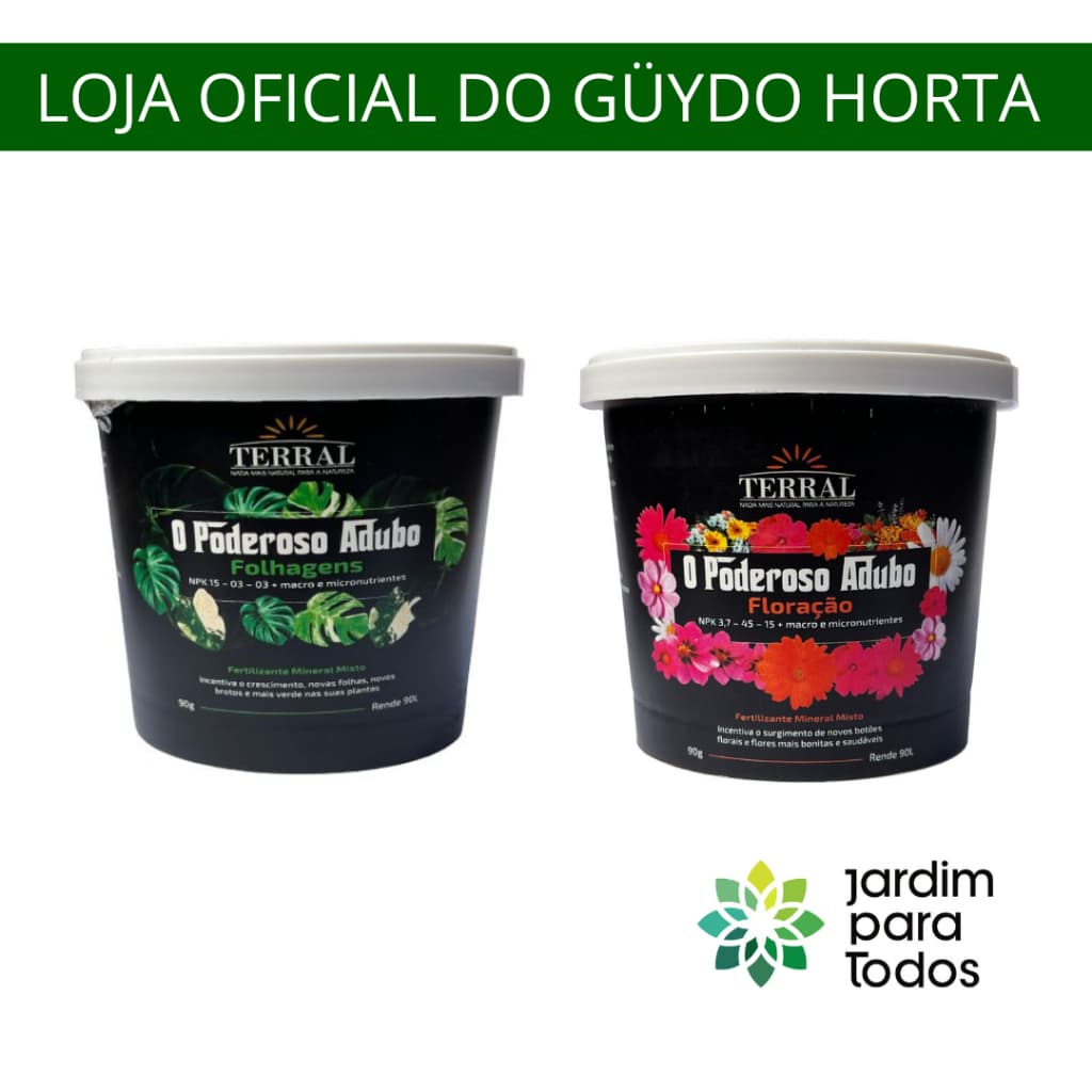 KIT O Poderoso adubo Floração 90g e Folhagens 90g