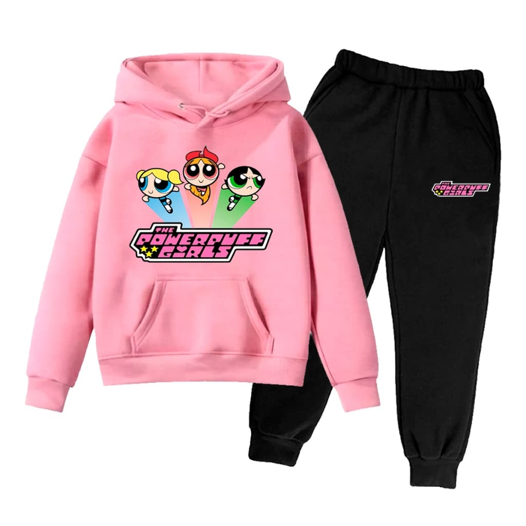 Conjunto Moletom Infantil Meninas Super Poderosas Desenho Fofo Menina