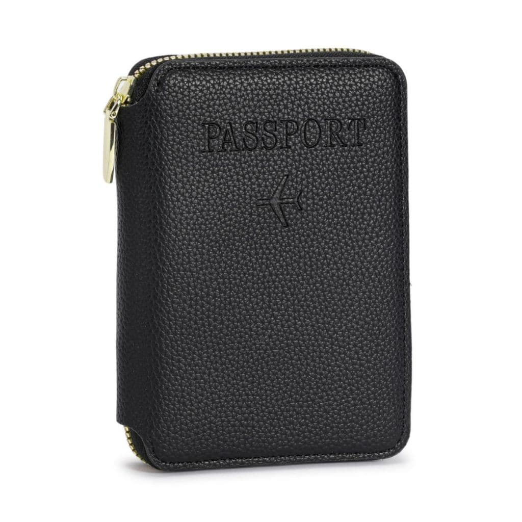 Porta Passaporte Documentos Carteira Viagem Cartão Premium Com Ziper
