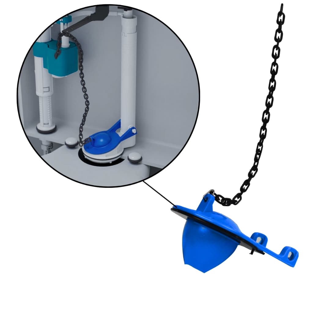 Obturador Universal Caixa Acoplada Banheiro Com Corrente Vedação Descarga Vaso