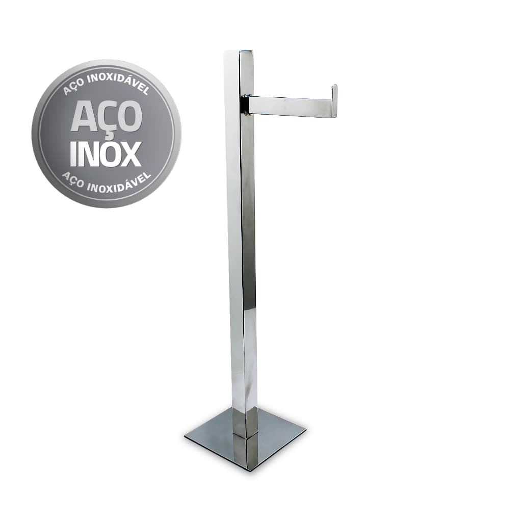 Porta Papel Higiênico De Chão Em Aço Inox Organização/modernidade/sofisticação