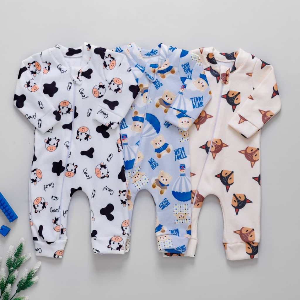 Macacão Soft Bebê Antialérgico Longo com Zíper Premium