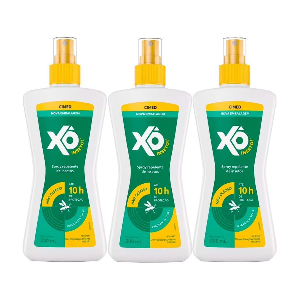 Kit 3 Unidades Repelente Xô Inseto 200ml